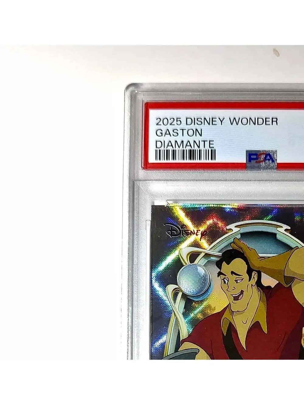 Gaston 2025 Topps Disney #45 Winter Variant Card Beauty and the Beast PSA 8